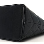 Caviar Quilted Medallion Tote Black