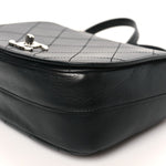 Calfskin Stitched Small Ring My Bag Flap Crossbody Bag Black