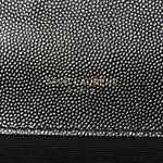Grain De Poudre Textured Mixed Matelasse Triquilt Medium Monogram Satchel Black
