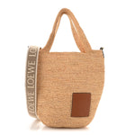 Raffia Mini Slit Tote Bag Natural Tan