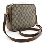 GG Supreme Monogram Small Horsebit 1955 Shoulder Bag Beige Brown Sugar