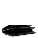Patent Calfskin Lizard Embossed XS Sharp Top Handle Bag Black