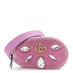 Velvet Matelasse Marquise Crystals GG Marmont Belt Bag 85 34 Malva