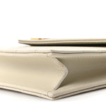 Grain De Poudre Matelasse Chevron Monogram Envelope Chain Wallet Crema Soft
