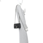 Caviar Quilted Mini Square Flap Black