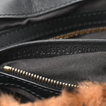 Shearling Vitello Dolce Macro FF 1974 Baguette Tobacco Black