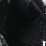 Metallic Shaded Calfskin Quilted Chanel 22 Black Silver