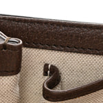 GG Supreme Monogram Studded Calfskin Centum Medium Bamboo 1947 Top Handle Bag Beige Ebony Multicolor