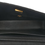 Lambskin Quilted Small Strass On Top Flap Bag Black