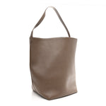 Grained Calfskin Large N/S Park Tote Dark Taupe