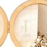 Lambskin Quilted Sphere Minaudiere Chain Clutch White