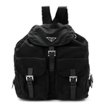 Tessuto Nylon Saffiano Medium Backpack Black