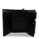 Calfskin Trifold Document Case Clutch Black