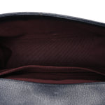 Goatskin Quilted Patent Medium Duo Boy Flap Black