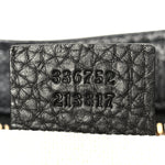 Pebbled Calfskin Medium Soho Flap Crossbody Black
