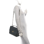 Caviar Quilted Large Business Affinity Flap Black
