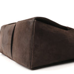 Suede Maxi Intrecciato Small Arco Tote Fondente