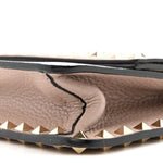 Grained Calfskin Small Rockstud Flap Crossbody Bag Poudre
