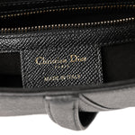 Grained Calfskin Saddle Bag With Strap Black