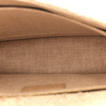 Raffia Calfskin 30 Montaigne Flap Bag Beige