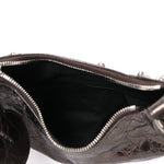Metallic Agneau Arena Le Cagole Shoulder Bag XS Dark Bronze