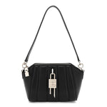 Lambskin XS Lock Antigona Shoulder Bag Black