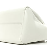 Calfskin Cuir Small Triomphe Cabas Drawstring White