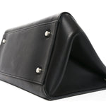 Grained Calfskin Edge Shoulder Bag Black