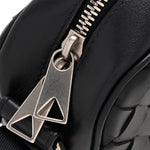 Calfskin Intrecciato Small Camera Bag Navy