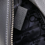 Calfskin Atelier Signature Print Mens Saddle Bag Grey