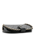 Caviar Quilted Chain Glasses Case Black