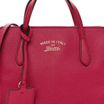 Dollar Calfskin Mini Swing Top Handle Bag Peonia Flower