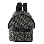 Oblique Calfskin Rider Backpack Beige Black