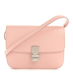 Smooth Calfskin Medium Classic Box Flap Bag Pink