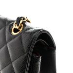 Caviar Quilted Maxi Double Flap Black