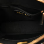 Velvet Quilted Shiny Coco Clutch With Chain Black