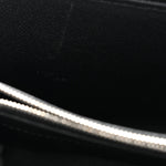 Sakai Be Green Calfskin Diagonal Stitched Blondie Wallet on Chain Black