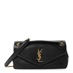 Plunged Lambskin Calypso Black