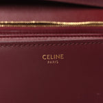 Box Calfskin Medium Classic Box Flap Bag Burgundy