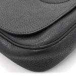 Pebbled Calfskin Medium Soho Flap Crossbody Black