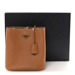 Soft Calfskin Medium Panier Bucket Bag Caramel