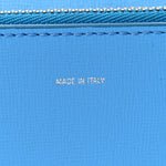 Saffiano Striped Mini Diag Binder Clip Bag Blue
