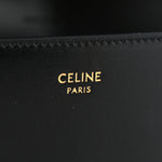 Shiny Calfskin Triomphe Margo Wallet on Chain Black