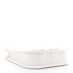 Calfskin Quilted Small Hobo White