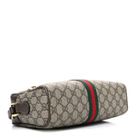 GG Supreme Monogram Web Small Ophidia Shoulder Bag Brown