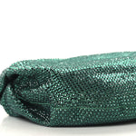 Crystal Embellished Satin Mini Hotfix Jodie Emerald