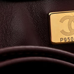 Calfskin Quilted Mini Logo Coco Handle Flap Black
