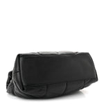Lambskin Quilted Medium Loulou Puffer Monogram Chain Satchel Black