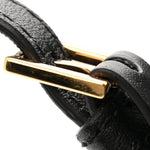 Lambskin Tag Bowling Bag Black