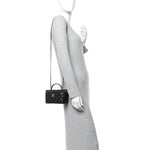 Lambskin Quilted Pick Me Up Vanity Case Black